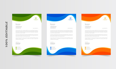 Letterhead template. Business letterhead design template