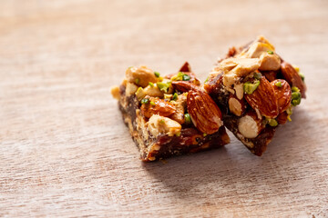 Arabic sweets  filled with pistachio and almond