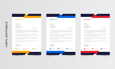 Obraz premium Letterhead template. Business letterhead design template