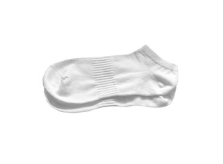 Pair of white socks isolated on white background
