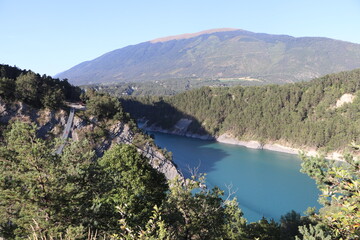 Fototapeta na wymiar Lac de Monteynard-Avignonet, Grenoble, France