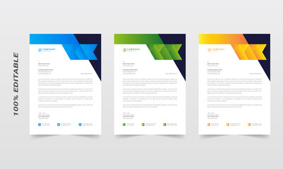 Letterhead template. Business letterhead design template