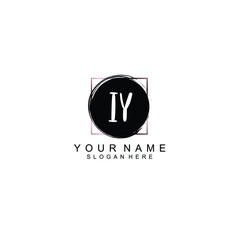 Letter IY Beautiful handwriting logo