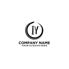 Letter IY Beautiful handwriting logo