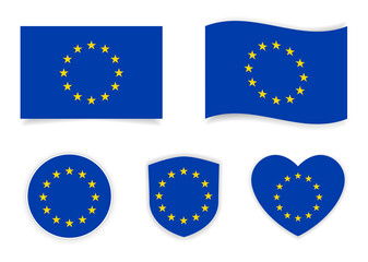 european flag and badge