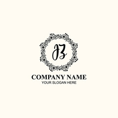 Letter JZ Beautiful handwriting logo