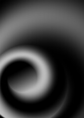 Circular monochrome gradient. Unusual minimalistic background. Cover design, banner. EPS vector.