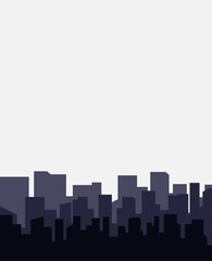 flat design city silhouette illustration