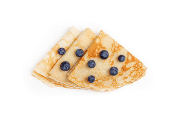 Pancakes isolated on white background