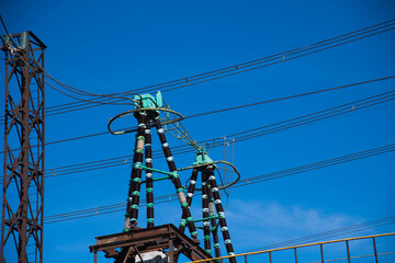 High-voltage power transformer substation