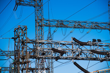 High-voltage power transformer substation