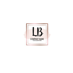 Letter LB Beautiful handwriting logo