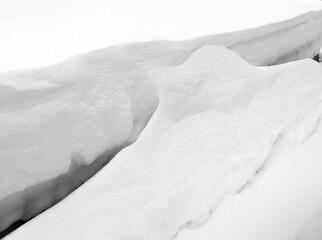 Obraz premium Snow drifts in the winter.