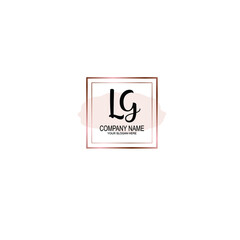 Letter LG Beautiful handwriting logo