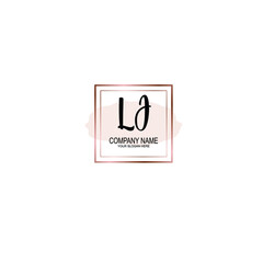 Fototapeta na wymiar Letter LJ Beautiful handwriting logo