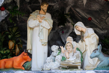 Bai Dau Parish Church.  Christmas crib. The Nativity of Jesus.  25.02.2017