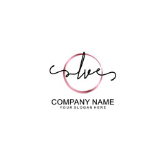 Letter ,  Beautiful handwriting logo