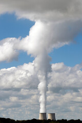Nuclear power plant cooling towers.  Belleville sur Loire.  France. 31.05.2019