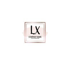Letter LX Beautiful handwriting logo