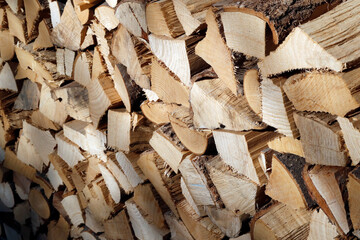 Pile of firewood.  France. 07.06.2018