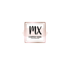 Letter MX Beautiful handwriting logo