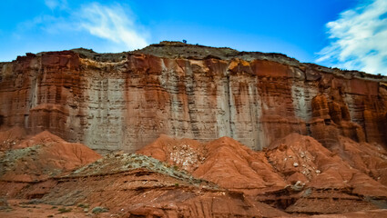 Fototapeta premium Layered geological formations of red rocks in Canyonlands National Park is in Utah near Moab.