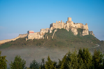 Fototapeta na wymiar Spis castle, Slovakia Unesco World Heritage Site. The biggest castle in the central europe.