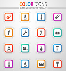 Work tools icons set