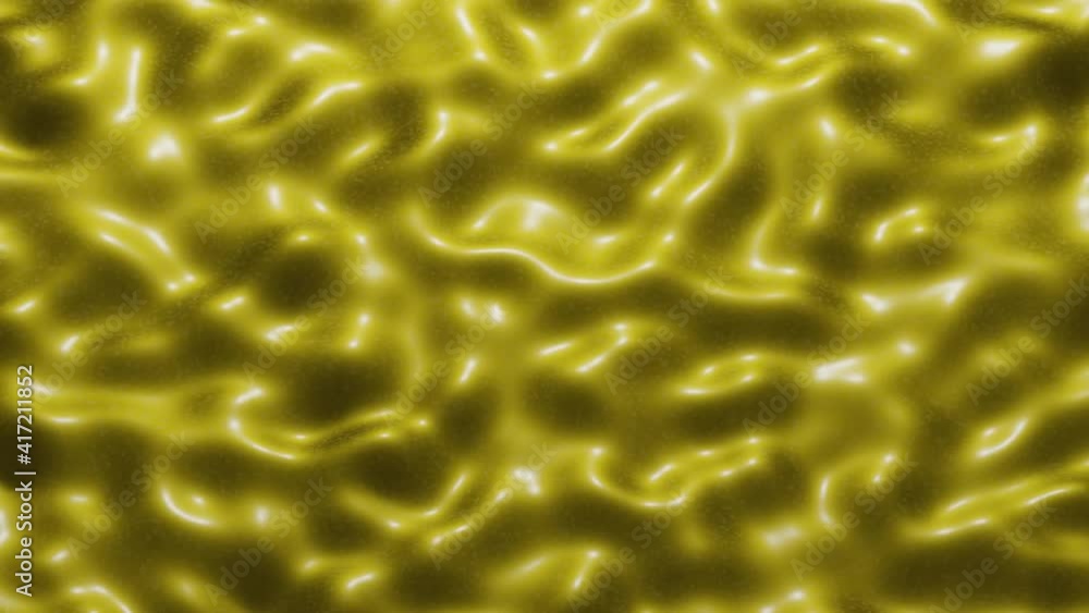 Poster abstract wavy yellow surface. minimal 3d render motion graphic animated background