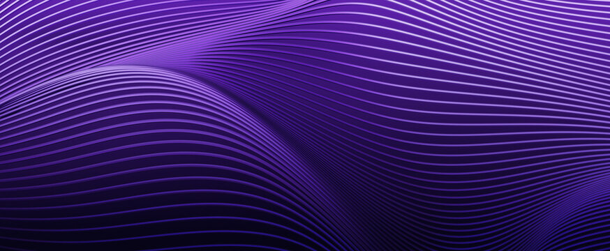 Abstract 3d render, purple background design, modern illustration