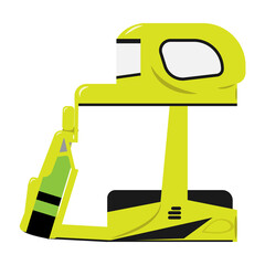 Underwater scooter isolated on the white background. Flat design. Vector.