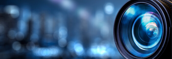 Photography camera lens.