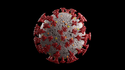 3d illustration of microscope virus close up