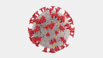 3d render of microscope virus close up