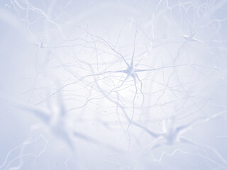 Human brain nerve cells abstract illustration concept. The neurons are a part of the central nervous system.