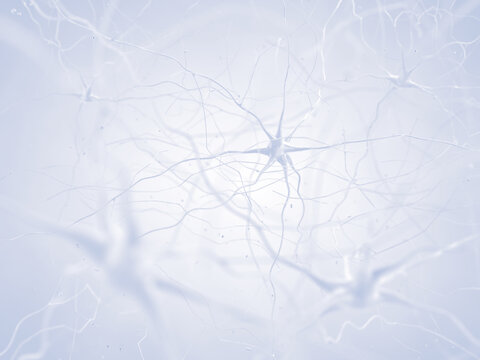 Human brain nerve cells abstract illustration concept. The neurons are a part of the central nervous system.