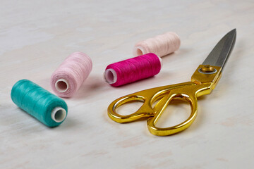 scissors and thread