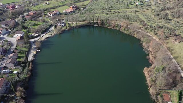 Lake in the Rieti valley, Rieti, Italy
Aerial view of the Rieti valley near Antrodoco