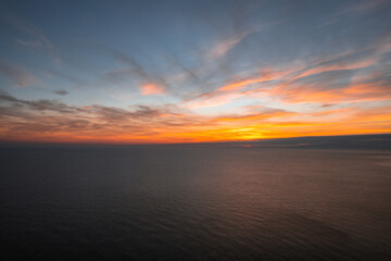 sunset over the sea
