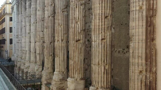 Temple of Hadrian in Piazza di Pietra in Rome
Details and panoramas taken by drone