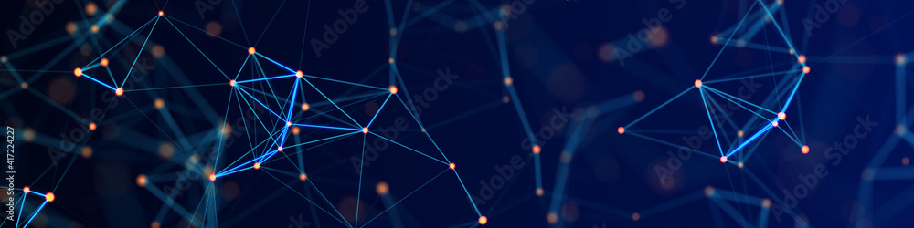 Poster abstract digital communication points. technological background. network connection structure. color