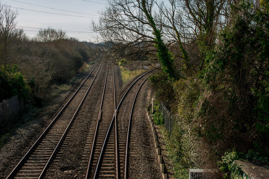 Railway tracks passes through the British  villages