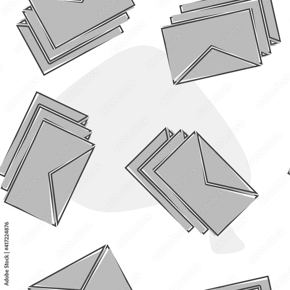 Poster vector icon of envelope. paper envelope flies to the destination. message icon in the mail cartoon s