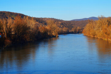 River Mures in Lipova, Arad County, Romania, Europe
