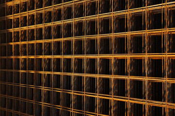 Metal framework of concrete monolithic structure.Reinforcement of concrete walls