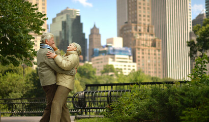  beautiful caucasian senior couple dancing