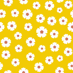 Vector seamless pattern with flowers. Spring design. Vector illustration
