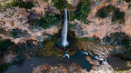 Waterfall in El Salto de la Novia, Navajas, Spain