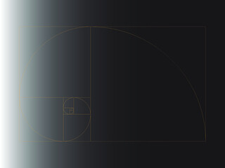 Golden Ratio template gradient background, Vector for logo or icon design.