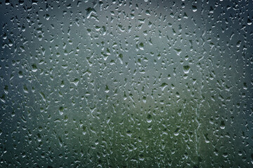 water drops on glass